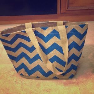 Blue / teal chevron bag